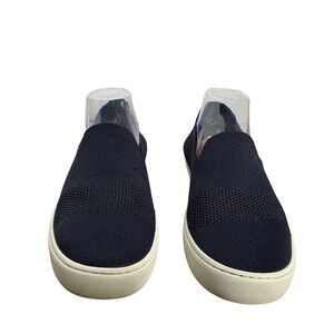 Rothy's The‎ Slip On Sneakers Women's 11.5 Navy Blue Knit Washable Sustainable